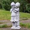 Northlight 19.5" Gray Boy Hugging Girl Outdoor Garden Statue -Northlight GUEST 6f97e023 b9cf 465d 9c9f 9d98474870e9