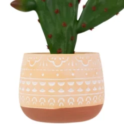 Northlight Real Touch™ Artificial Green And Red Potted Floral Cactus 9.5" -Northlight GUEST 70289401 b633 4264 b291 50950ab15d6e