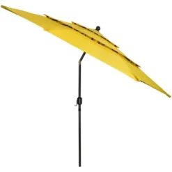Northlight 9.75ft Outdoor Patio Market Umbrella With Hand Crank And Tilt, Yellow -Northlight GUEST 70db7add a370 4461 b833 91251287e8e0