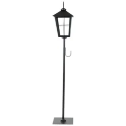Northlight 43.75" Matte Black Candle Lantern With Wreath Holder -Northlight GUEST 7382596b d425 4ca8 967b e712e64700ce