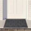 Northlight Gray Diamond Patterned Rectangular Coir Doormat 18" X 30"