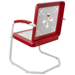 Northlight 35" Square Outdoor Retro Tulip Armchair, Red And White -Northlight GUEST 77c44345 2031 4c0a b8e0 7793dbb81724