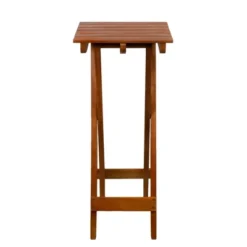 Northlight 26" Light Brown Acacia Wood Outdoor Folding Accent Table