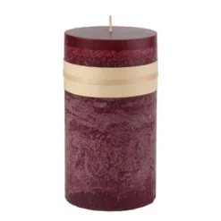 Northlight 6" Wine Red Traditional Cylindrical Pillar Candle