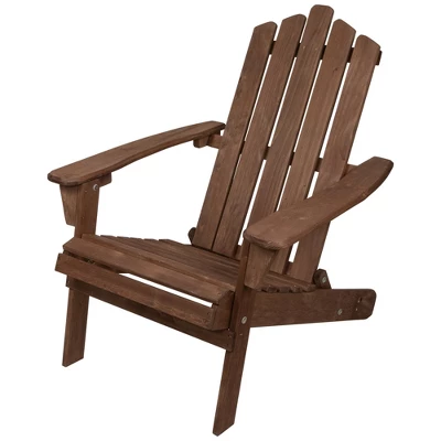 Northlight 36" Brown Classic Folding Wooden Adirondack Chair 4 Northlight 36" Brown Classic Folding Wooden Adirondack Chair - Image 2