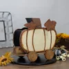Northlight 10.5" Fall Harvest Wooden Pumpkin Cart Tabletop Decoration