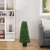 Northlight 30" Artificial Boxwood Cone Topiary Tree With Round Pot, Unlit -Northlight GUEST 7c3bfaff d848 42f3 9481 be59a9eb5a6f