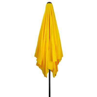 Northlight 8.85ft Outdoor Patio Lotus Umbrella With Hand Crank, Yellow 6 Northlight 8.85ft Outdoor Patio Lotus Umbrella With Hand Crank, Yellow - Image 4