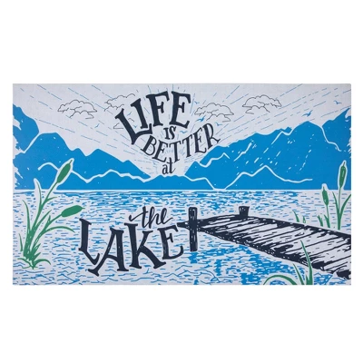 Northlight Life Is Better At The Lake Doormat 18" X 30" 3 Northlight Life Is Better At The Lake Doormat 18" X 30"