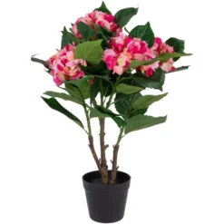 Northlight 25.75" Hydrangea Flower Artificial Potted Plant - Pink/Green -Northlight GUEST 7ee088e9 8eb3 48ab 9ec5 5991ab060849