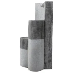 Northlight 24" Gray Speckled Modern Style 3-Tier Rainfall Outdoor Water Fountain -Northlight GUEST 80321001 a862 4273 b8c2 ba24544599cb