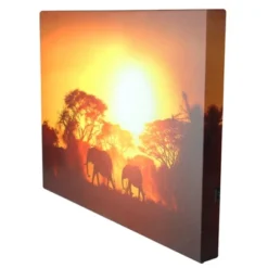 Northlight Safari Sunset LED Back Lit Decorative Elephant Canvas Wall Art 11.75” X 15.75” -Northlight GUEST 8232100d 8cff 4b48 9efb 0a16ba864765