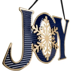 Northlight 16" Blue And Gold "JOY" Metal Christmas Wall Sign -Northlight GUEST 82e6de84 5e80 4646 842c f8869adb42b7