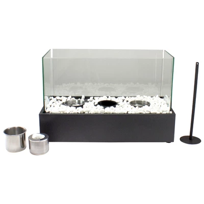 Northlight 17.75" Bio Ethanol Ventless Portable Tabletop Triple Fireplace With Flame Guard 6 Northlight 17.75" Bio Ethanol Ventless Portable Tabletop Triple Fireplace With Flame Guard - Image 4