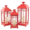 Northlight Set Of 3 Red Mission Style Candle Lanterns 19.5" -Northlight GUEST 859b4ce9 db5c 4d41 b4f6 5c8a43ae9091