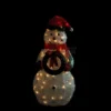 Northlight 38" Lighted White And Red Tinsel Snowman With Wreath Outdoor Christmas Decoration -Northlight GUEST 879293fc 1cd5 4a96 9fa0 0ac8b175eeae
