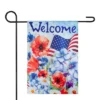 Northlight Welcome Patriotic Americana Outdoor Floral Garden Flag 18" X 12.5"