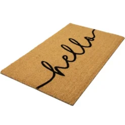 Northlight Natural Coir "Hello" Outdoor Doormat 18" X 30" -Northlight GUEST 88e38b42 9d29 4200 ba2b f4e37b8e88b5