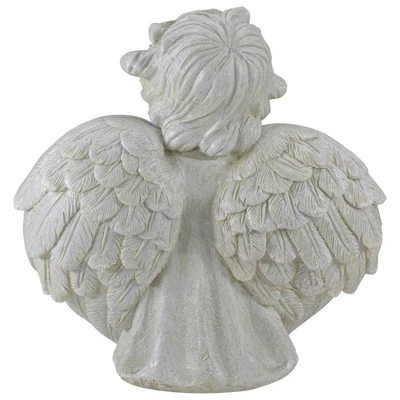 Northlight 9" Cherub Angel Wings Bird Feeder Outdoor Garden Statue 4 Northlight 9" Cherub Angel Wings Bird Feeder Outdoor Garden Statue - Image 2