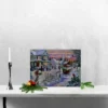 Northlight LED Lighted Fiber Optic Snowy Christmas Village Canvas Wall Art 11.75" X 15.75" -Northlight GUEST 8ae1773f da9e 45a6 b80d b68c2fbf9c9f