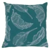 Northlight 17" Square Tropical Leaf Canvas Indoor Throw Pillow - Teal Green -Northlight GUEST 8e28d7ba 8527 47b1 ba35 bcaff6af596f