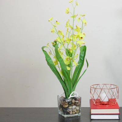 Northlight 23.5" Dancing Lady Orchid Silk Flower Artificial Potted Plant - Yellow 4 Northlight 23.5" Dancing Lady Orchid Silk Flower Artificial Potted Plant - Yellow - Image 2