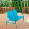 Northlight 47-Inch Outdoor Retro Tulip Loveseat, Sky Blue -Northlight GUEST 91ea088e f69f 4b75 88fb afe00b81db1a