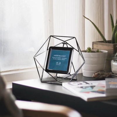 Northlight 9.5" Contemporary Hexagonal 4" X 4" Photo Picture Frame - Silver 3 Northlight 9.5" Contemporary Hexagonal 4" X 4" Photo Picture Frame - Silver