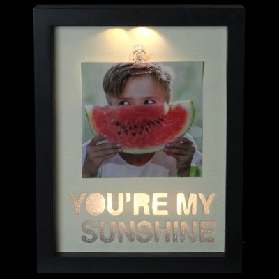 Northlight LED Lighted You're My Sunshine Picture Frame With Clip - 4" X 4" 3 Northlight LED Lighted You're My Sunshine Picture Frame With Clip - 4" X 4"
