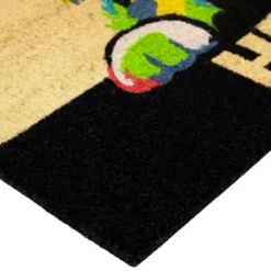Northlight Ivory And Black "Hello" Multicolor Dog Outdoor Coir Doormat 18" X 30" -Northlight GUEST 97dc7862 2ad1 4c7a be4b ec8a6647bcc8