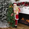 Northlight 48" Musical Santa Claus With Lighted Christmas Tree And Teddy Bear Standing Christmas Figure -Northlight GUEST 9803f167 f740 4592 bf9c 898c34350576