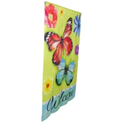 Northlight Welcome Butterflies Green Outdoor House Flag 28" X 40" 7 Northlight Welcome Butterflies Green Outdoor House Flag 28" X 40" -Northlight GUEST 9a830454 050b 4ced ad8f 05ba2cd5a355