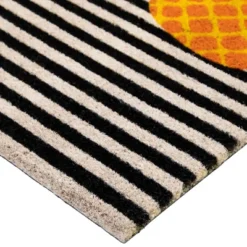 Northlight Ivory And Orange Pineapple Striped Natural Coir Outdoor Doormat 18" X 30" -Northlight GUEST a1b40b99 2dd9 4002 9d96 1a38060c9c5f