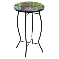 Northlight 19" Blue And Red Cardinal Glass Patio Side Table 7 Northlight 19" Blue And Red Cardinal Glass Patio Side Table -Northlight GUEST a2fa1a39 6eef 49b8 9798 e36fc468d4e0