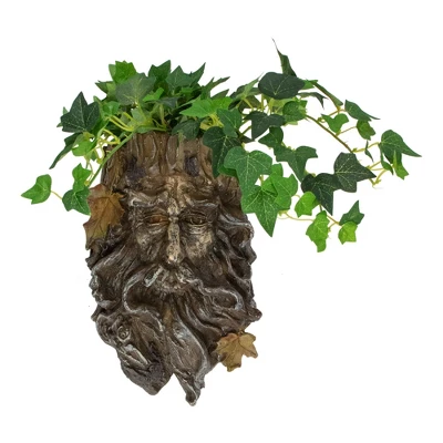 Northlight 10.25" Brown Tree Face Outdoor Garden Planter 5 Northlight 10.25" Brown Tree Face Outdoor Garden Planter - Image 3