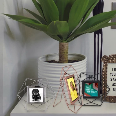 Northlight 9.5" Contemporary Hexagonal 4" X 4" Photo Picture Frame - Silver 4 Northlight 9.5" Contemporary Hexagonal 4" X 4" Photo Picture Frame - Silver - Image 2