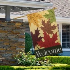 Northlight Red And Yellow Fall Leaves Welcome Outdoor House Flag 28" X 40" 5 Northlight Red And Yellow Fall Leaves Welcome Outdoor House Flag 28" X 40" -Northlight GUEST a5a42f30 54f8 4bbf a539 8fcfbc7d2330