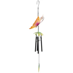 Northlight 19" Orange Metal Butterfly Outdoor Garden Windchime -Northlight GUEST a5c53f91 b294 44f1 8c0e eb387fcb9e6f