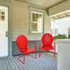 Northlight 34" Outdoor Retro Metal Tulip Armchair, Red -Northlight GUEST a6180e9b 8783 4192 b8c2 86ab77204d6d