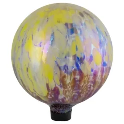 Northlight 10" Yellow And Blue Iridescent Reflective Glass Outdoor Garden Gazing Ball -Northlight GUEST a7cfde83 d70a 41c2 a0b2 2830f603d6e9