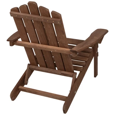 Northlight 36" Brown Classic Folding Wooden Adirondack Chair 6 Northlight 36" Brown Classic Folding Wooden Adirondack Chair - Image 4