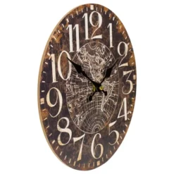 Northlight 12" Battery Operated Round Wall Clock With World Globe Design -Northlight GUEST a8aa03b4 8ff5 419e bd9e 60e86c4adfb8