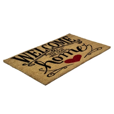 Northlight Natural Coir "Welcome To Our Home" Rectangular Doormat 18" X 30" 4 Northlight Natural Coir "Welcome To Our Home" Rectangular Doormat 18" X 30" - Image 2
