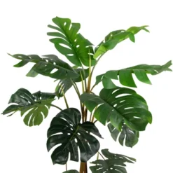 Northlight Real Touch™ Artificial Monstera Artificial Plant In A White Textured Pot - 4.25' -Northlight GUEST aa66b6df 0097 4d07 b47c 20dcf248eece