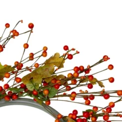 Northlight Orange Berries And Yellow Leaves Fall Harvest Artificial Wreath, 22" 7 Northlight Orange Berries And Yellow Leaves Fall Harvest Artificial Wreath, 22" -Northlight GUEST af4c873c ab90 4a14 98c2 02fd09bc62b8