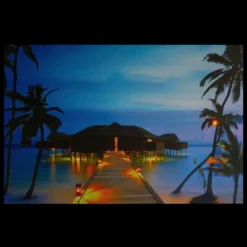 Northlight LED Lighted Tropical Paradise Island Beach Scene Canvas Wall Art 23.5" -Northlight GUEST b028d7e7 9cd4 4c58 b7d8 5d70ceb17ef9
