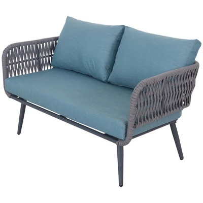 Northlight 4-Piece Caicos Outdoor Patio Conversation Set With Cushions 5 Northlight 4-Piece Caicos Outdoor Patio Conversation Set With Cushions - Image 3