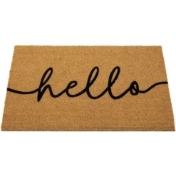 Northlight Natural Coir "Hello" Outdoor Doormat 18" X 30" -Northlight GUEST b12cad6a ed0a 4b9e 9037 cacec39523ff