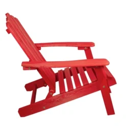 Northlight 36" Red Classic Folding Wooden Adirondack Chair -Northlight GUEST b1dd1a12 61da 479e a806 3020a8369f3e