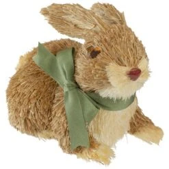 Northlight 8" Brown Sisal Bunny Rabbit Easter Figure -Northlight GUEST b2413efe cf92 46e8 b150 52379a954edb